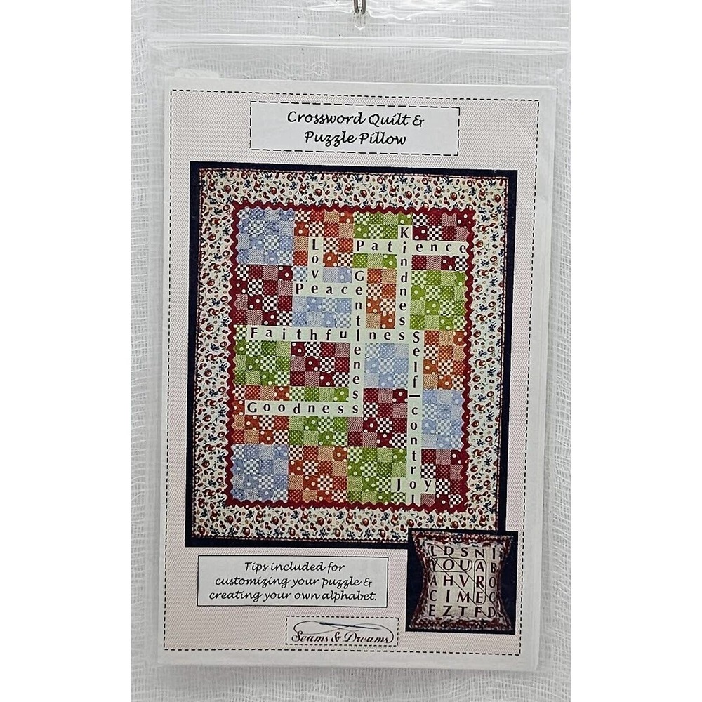 Seams & Dreams "Crossword Quilt & Puzzle" Throw & Pillow